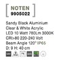 Sloupková - NV 9905022 Venkovní sloupkové svítidlo NOTEN černý hliník čirý a bílý akryl LED 8W 3000K 220-240V IP65 120st. IP65 - NOVA LUCE - foto 7