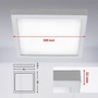 Hranatá - BRI 7142414 LED stropní svítidlo, 30 cm, 21 W, matný chrom (starý kód: BRI 7142-414) - BRILONER - foto 7