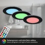 Kruhová - BRI 7035-035 RGB-CCT LED vestavná svítidla sada, pr.9,2 cm, 3x LED, 4,8 W, 450 lm, černá - BRILONER - foto 7