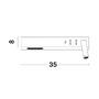 Bodová - NV 9533523 Nástěnné svítidlo VIDA "levé" bílý kov nastavitelné - vypínač na těle USB nabíjení LED Cree 230V 3000K osvětlení 5W čtecí lampička 1x3W IP20 - NOVA LUCE - foto 7