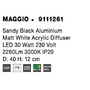 Kruhová - NV 9111261 Stropní svítidlo MAGGIO černý hliník matný bílý akrylový difuzor LED 30W 230V 3000K IP20 - NOVA LUCE - foto 7