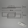 Hranatá - BRILO 3774019 LED stropní svítidlo, 56 cm, paměť, 30W, 2850lm, hliník - BRILO - foto 7