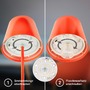 Stolní lampy dekorační - BRILO 7510012 BRILONER Calida stolní lampička - 2,5W, 200lm, nabíjecí, LED, stmívatelné, RGBW, uchycení na láhev, oranžová 7510012 - foto 7