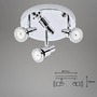 Koupelnová - BRI 2992-038R LED bodové svítidlo pr. 21 cm 3xGU10 4,8W 400lm chrom - BRILONER - foto 7