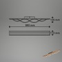 Hranatá - BRI 3817014 Vinka LED stropní svítidlo, tvar vlny, dekor dřeva, teple bílé světlo, dřevo, 98cm - BRILONER - foto 7