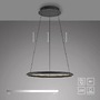 Kruhová - LD 15570-18 Kolekce Schöner Wohnen LED závěsné svítidlo QUILLO, černá, stmívatelné, Comfort Lift, SimplyDim, 3000K - JUST LIGHT - foto 7