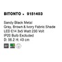 Dekorativní - NV 9151403 Stropní svítidlo BITONTO černý kov bílé stínidlo E14 3x5W 230V IP20 bez žárovky - NOVA LUCE - foto 7
