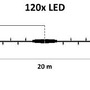 Venkovní řetězy - DLED SLN120W DecoLED Vánoční světelný řetěz - 20 m, 120 teple bílých LED - foto 7