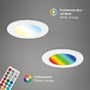 Kruhová - BRI 7035-036 RGB-CCT LED vestavná svítidla sada, pr.9,2 cm, 3x LED, 4,8 W, 450 lm, bílé - BRILONER - foto 7