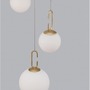 Vícečetná - NV 9695222 Závěsné svítidlo HOOK saténový zlatý kov a opálové bílé sklo LED 37W 230V 3000K IP20 stmívatelné - NOVA LUCE - foto 7