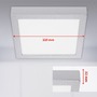 Hranatá - BRI 7118-014 LED stropní svítidlo, 22,5 cm, 16,5 W, matný chrom - BRILONER - foto 7