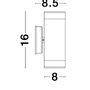 Nástěnná - NV 9010622 Venkovní nástěnné svítidlo LIMBIO černý ABS skleněný difuzor GU10 2x7W bez žárovky IP44 světlo nahoru a dolů - NOVA LUCE - foto 7