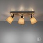 Bodová - LD 11902-29 RIALA LED stropní svítidlo 3 ramenné, hranaté, taube, otočné, látkové stínidlo - LEUCHTEN DIREKT / JUST LIGHT - foto 7
