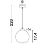 Koule - NV 9241130 Závěsné svítidlo PALMER kouřové sklo černý kabel černá kovová základna E27 1x12W 230V IP20 bez žárovky - NOVA LUCE - foto 7
