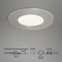 Kruhová - BRI 7282-032 3ks sada LED vestavné svítidlo, pr. 8,5 cm, 4,8 W, matný nikl - BRILONER - foto 7