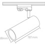 Svítidla - IMPR 707070 Deko-Light kolejnicový systém 3-fázový 230V Pleione Focus I 100-277V 15W 4000 K bílá 181 mm - foto 7