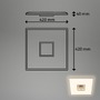 Hranatá - BRI 3848014 Toro LED stropní svítidlo, tunelový efekt, přímé a nepřímé osvětlení, matný chrom, 42x42cm - BRILONER - foto 7