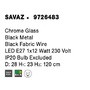 Koule - NV 9726483 Závěsné svítidlo SAVAZ chromové sklo černý kov černý kabel E27 1x12W 230V IP20 bez žárovky - NOVA LUCE - foto 7