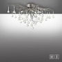 Dekorativní - PN 8090-55 ICICLE LED Závěsná lampa lustr , stříbrná, skleněné přívěsky, pěkná hra světla - PAUL NEUHAUS - foto 7