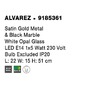 Stolní lampy dekorační - NV 9185361 Stolní lampa ALVAREZ saténový zlatý kov a černý mramor bílé opálové sklo E14 1x5W 230V bez žárovky IP20 - NOVA LUCE - foto 7