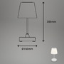 Na stůl - BRILO 7445014 LED bateriové stolní svítidlo pr.12,5 cm, LED modul, 3W, 350 lm, matný chrom (starý kód: BRILO 7445-014) - BRILO - foto 7