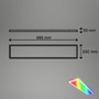 Hranatá - BRILO 7540016 Tava LED stropní svítidlo, dálkový ovladač, RGB, ploché, stmívatelné, bílé - BRILO - foto 7
