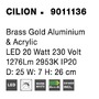 Stolní lampy dekorační - NV 9011136 Stolní lampa CILION zlatý mosazný hliník a akryl LED 20W 230V 2953K IP20 - NOVA LUCE - foto 7