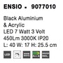 Stolní lampy dekorační - NV 9077010 Stolní lampa ENSIO černý hliník a akryl LED 7W 3V 3000K IP20 - NOVA LUCE - foto 7