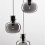Vícečetná - NV 9236530 Závěsné svítidlo CINZIA kouřové sklo černý kabel černá kovová základna E27 3x12W 230V IP20 bez žárovky - NOVA LUCE - foto 7