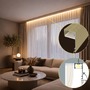 Soklové (obvodové, dekorační) profily - Hliníkový LED profil DECO LINE, champagne - 2 m - foto 4
