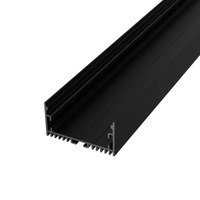 Přisazené profily - Hliníkový LED profil SURFACE MAXI, černý, 2m, LP122B