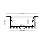 Vestavné profily - Hliníkový LED profil RECESSED MAXI, černý, 2m, LP322B - foto 2