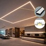 Vestavné profily - Hliníkový LED profil RECESSED MAXI, černý, 2m, LP322B - foto 4
