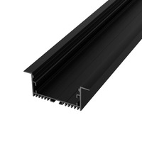 Vestavné profily - Hliníkový LED profil RECESSED MAXI, černý, 2m, LP322B