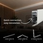 Soklové (obvodové, dekorační) - Hliníkový LED profil WALL - ARC, bílý, 2m, LP418W - foto 5