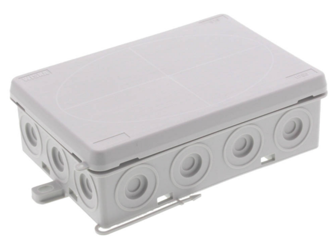 krabice a věnečky - Krabice do vlhka WISKA 125 x 86 x 41mm, zaklap. IP55 ( F6 ), KA 016 - foto 1