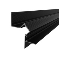Soklové (obvodové, dekorační) - Hliníkový LED profil WALL-GLOW 45, černý, 2m, LP507B
