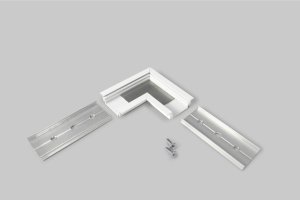 Úchyty, spojky, závěsný materiál - Rohová spojka profilu GROOVE14 bílý, A3990001