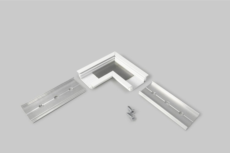 Úchyty, spojky, závěsný materiál - Rohová spojka profilu GROOVE14 bílý, A3990001 - foto 1