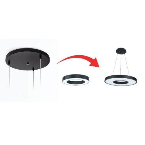 Lustry a závěsná svítidla - Stropní základna pro zavěšení svítidla, černé provedení - foto 1