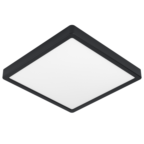 LED panely čtvercové - Černý CCT přisazený LED panel FUEVA-Z, 19,5W, 220-240V, IP44, 285x285mm, 98854 - foto 1