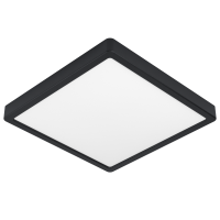 LED panely čtvercové - Černý CCT přisazený LED panel FUEVA-Z, 19,5W, 220-240V, IP44, 285x285mm, 98854