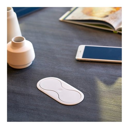 Nábytkové zásuvky, vypinače - Vestavná nábytková zásuvka EIGHTBOX bílá, 2x230V, IP20, 1m, EIGHTBOX-BI-2FR-01 - foto 1