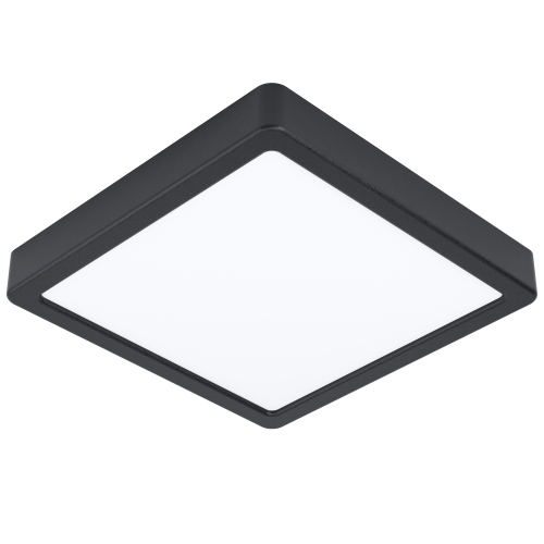 LED panely čtvercové - Černý CCT přisazený LED panel FUEVA-Z, 16,5W, 220-240V, IP44, 285x285mm, 900109 - foto 1