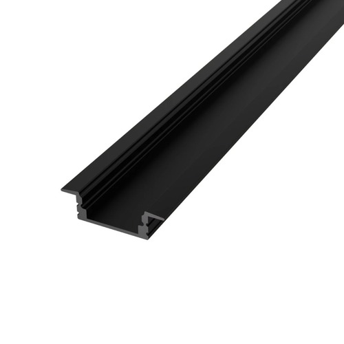 Vestavné profily - Hliníkový LED profil RECESSED 1, zapuštěný, černý - foto 1