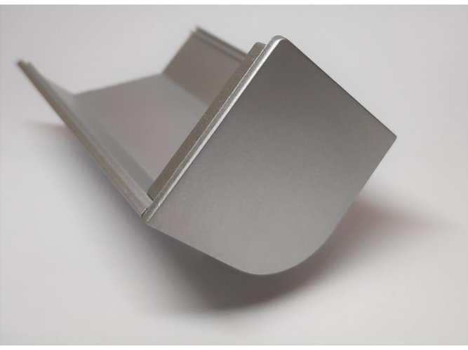 Difuzory a koncovky - Koncovka pro profil CORNER 5, plná, stříbrná - foto 1