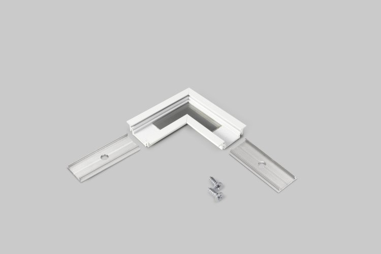 Úchyty, spojky, závěsný materiál - Rohová spojka profilu GROOVE10 bílá, 76530001 - foto 1