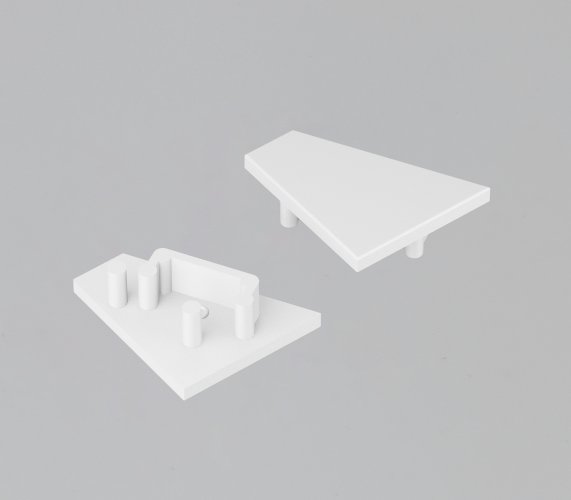 Difuzory a koncovky - Koncovka profilu CORNER12.V2, bílá, J7999901 - foto 1