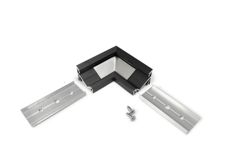 Úchyty, spojky, závěsný materiál - Rohová spojka profilu CORNER14 černý elox, A4990021 - foto 1