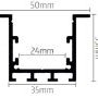 Rovné vestavné - LED profil vestavný IN50, 50 x 35mm - foto 4